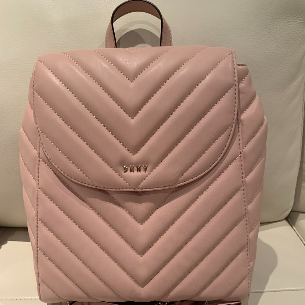 DKNY Pink Quilted Backpack/Bag NWOT